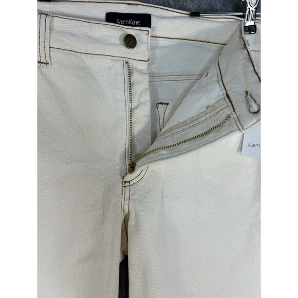 Karen Kane Super Bloom Cropped Women's Jeans Natural Almond Size 10 - Picture 5 of 10